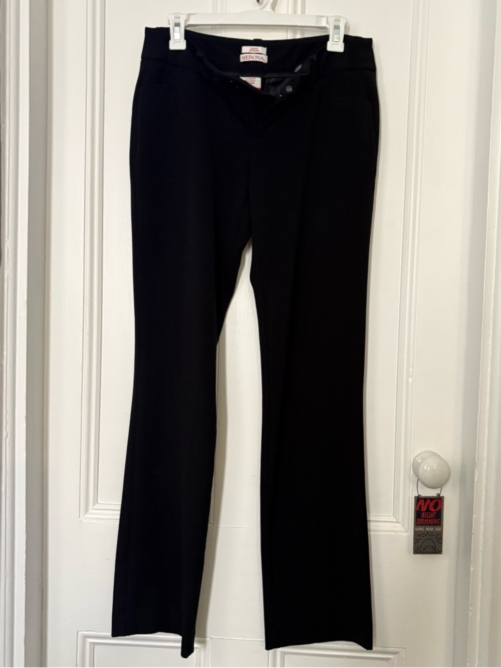 Merona Black Straight-Leg/Modern Dress Pants